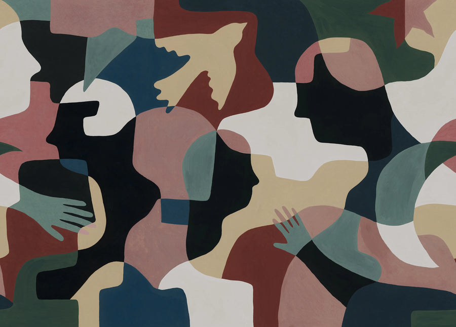 Silent Conversation, Multi Mural Wallpaper