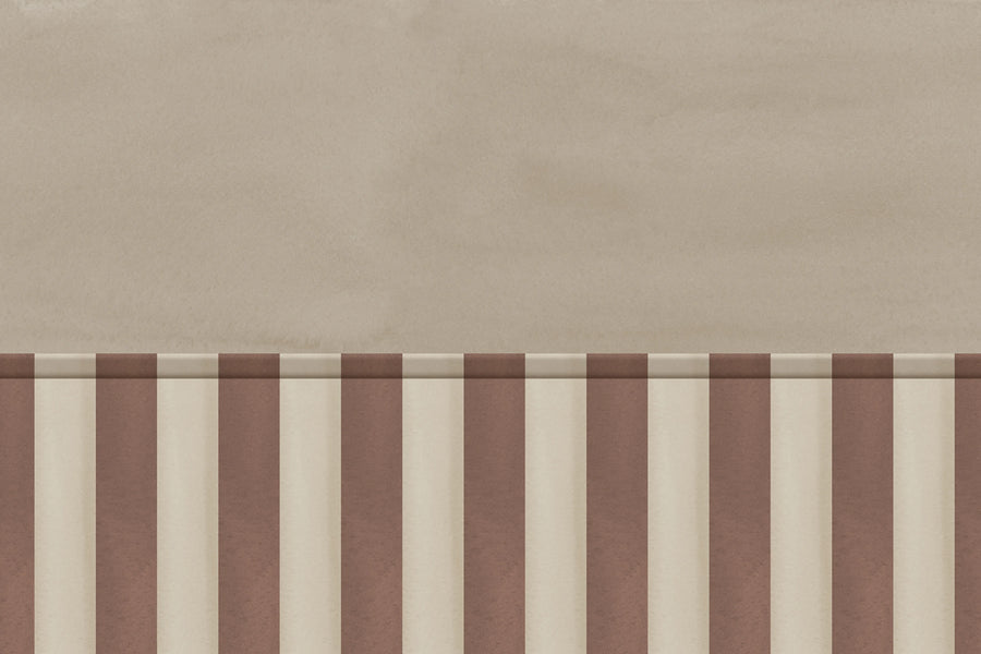 Striped Panel, Brown Mural Wallpaper