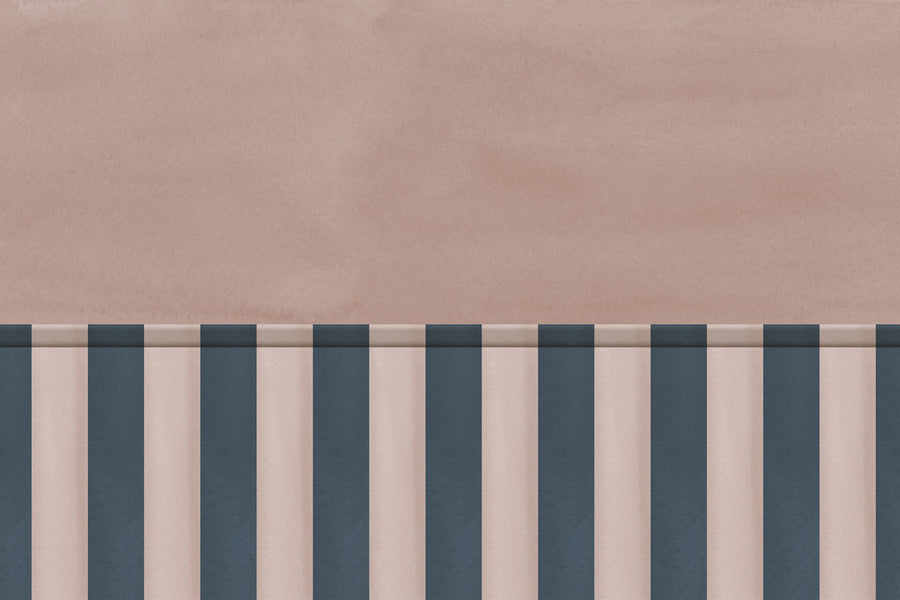 Striped Panel, Pink Mural Wallpaper