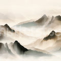 Misty Mountain, Beige Mural Wallpaper - pure wallpaper artwork
