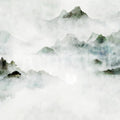 Serene Mountains, Green Mural Wallpaper - pure wallpaper artwork
