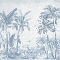 Misty Jungle, Light Blue Mural Wallpaper - pure wallpaper artwork