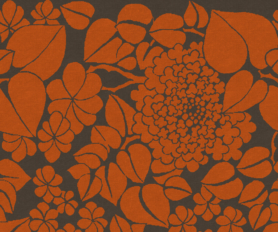 Susan, Orange Mural Wallpaper