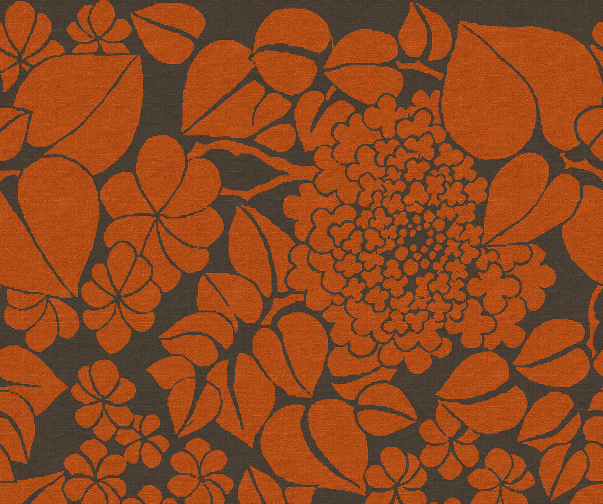 Susan, Orange Mural Wallpaper - pure wallpaper artwork