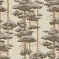 Highland Pines, Brown Mural Wallpaper - pure wallpaper artwork