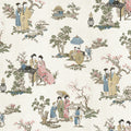 Toile Conversation, Beige Mural Wallpaper - pure wallpaper artwork