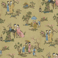Toile Conversation, Brown Mural Wallpaper - pure wallpaper artwork