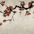 Blush of Spring, Burgundy Mural Wallpaper - pure wallpaper artwork