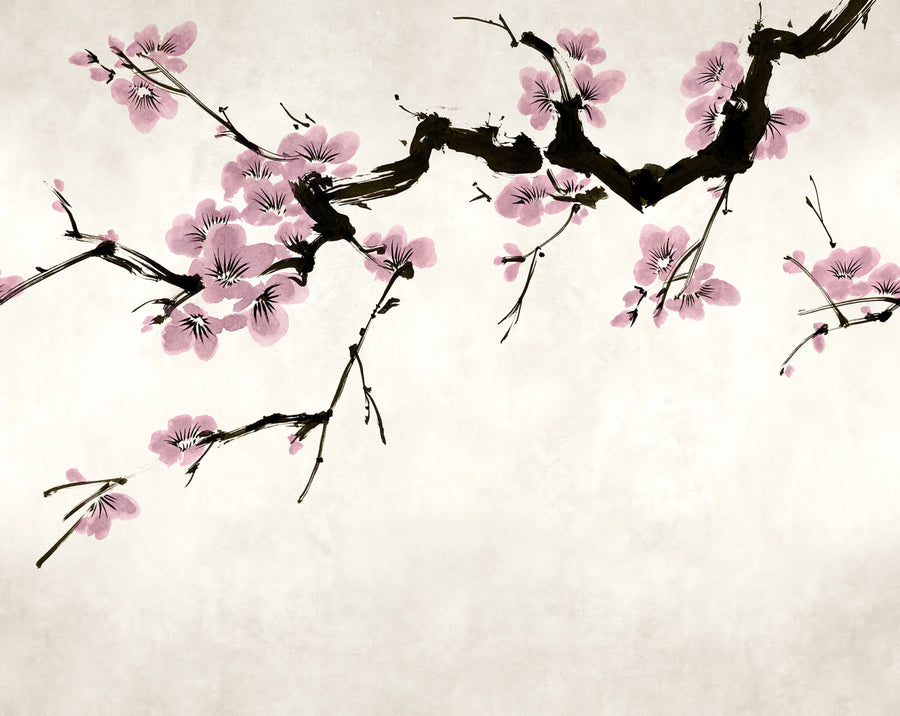Blush of Spring, Pink Mural Wallpaper