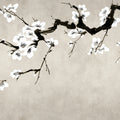 Blush of Spring, White Mural Wallpaper - pure wallpaper artwork