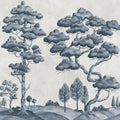 Poetic Trees, Blue Mural Wallpaper - pure wallpaper artwork