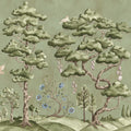 Forest Poem, Green Mural Wallpaper - pure wallpaper artwork
