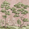 Forest Poem, Pink Mural Wallpaper - pure wallpaper artwork