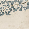 Maidenhair Tree, Blue Mural Wallpaper - pure wallpaper artwork