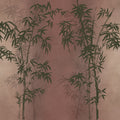 Bambusa, Red Mural Wallpaper - pure wallpaper artwork