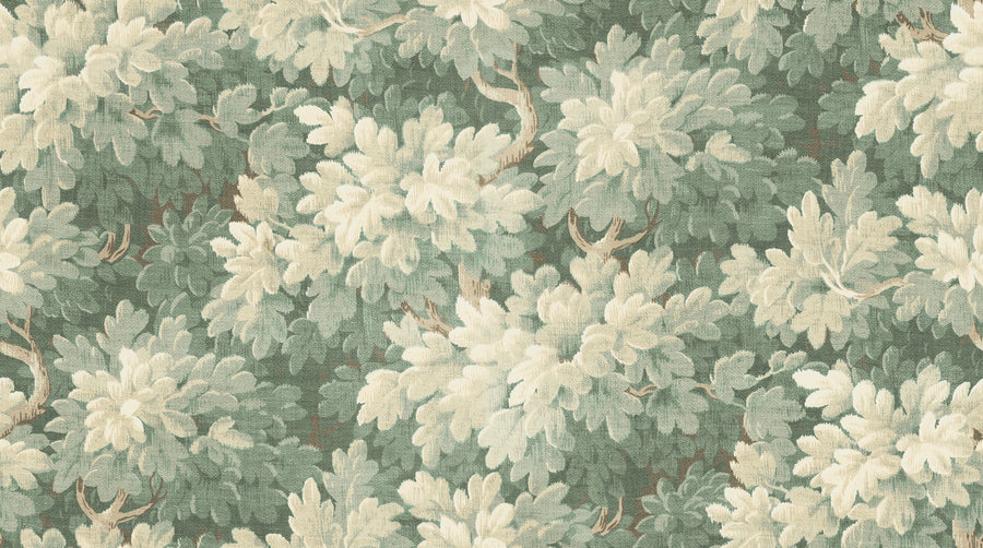 Vintage Foliage, Light Green Mural Wallpaper