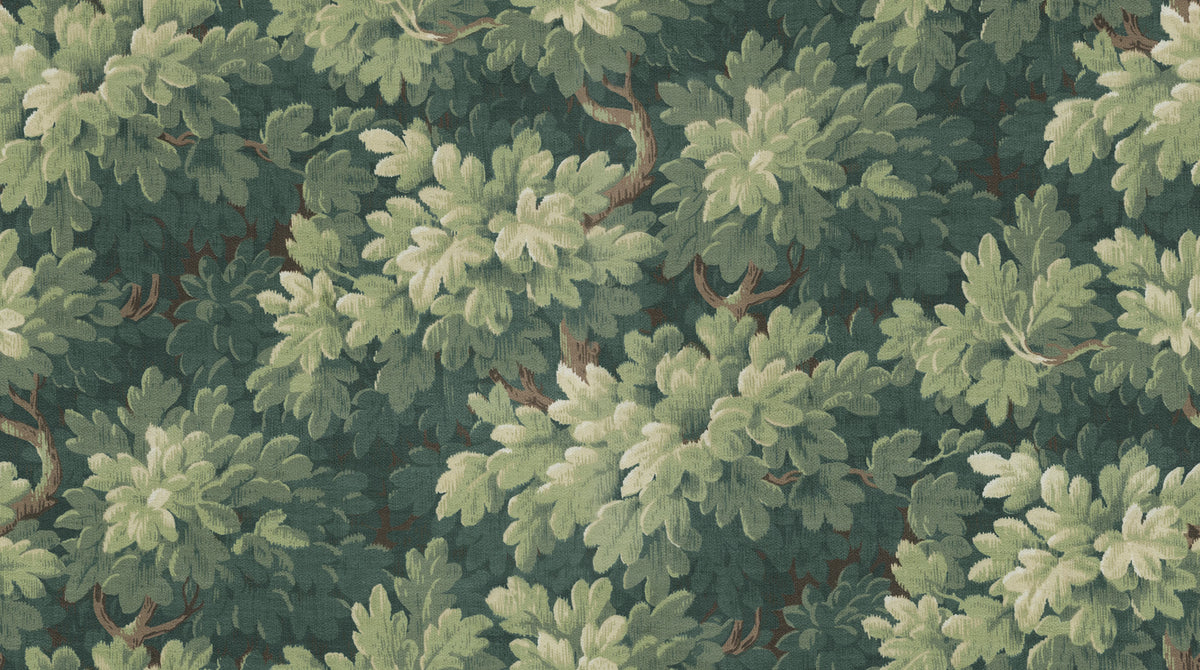 Vintage Foliage, Green Mural Wallpaper - pure wallpaper artwork