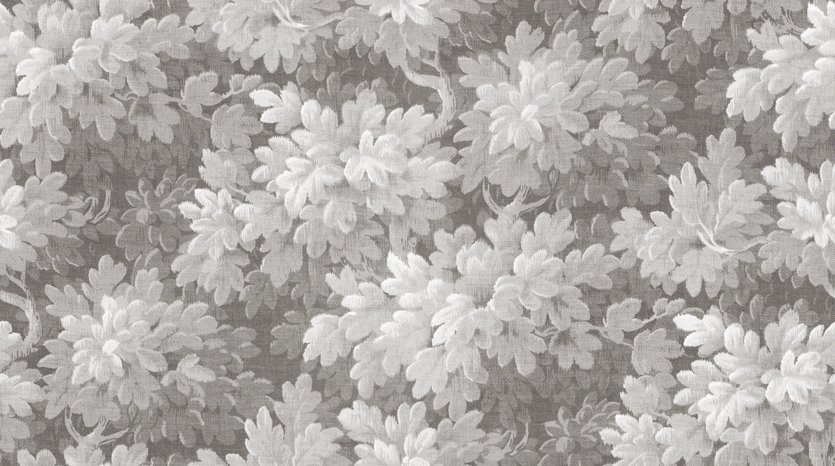 Vintage Foliage, Gray Mural Wallpaper - pure wallpaper artwork