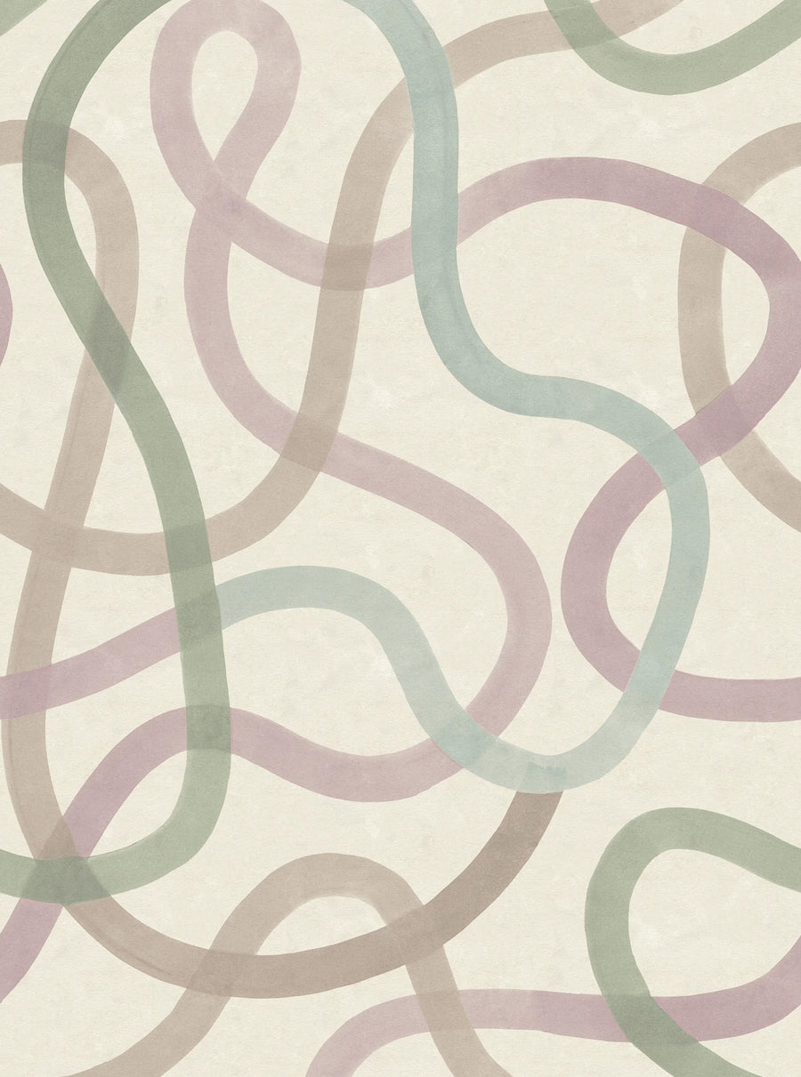 Serpentine, Pastel Mural Wallpaper