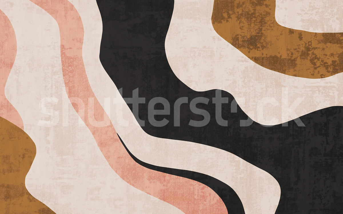 Abstract Flow, Beige Mural Wallpaper - pure wallpaper artwork