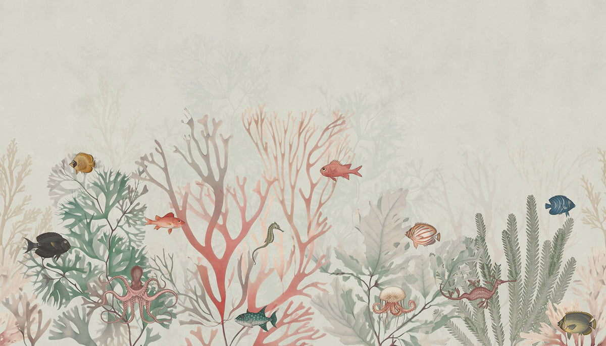 Coral World, Day Mural Wallpaper - pure wallpaper artwork