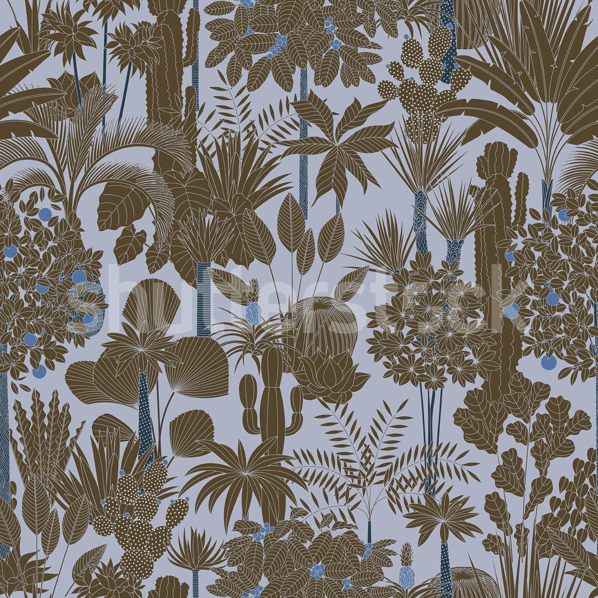 Wild Tropics, Light Blue Mural Wallpaper - pure wallpaper artwork