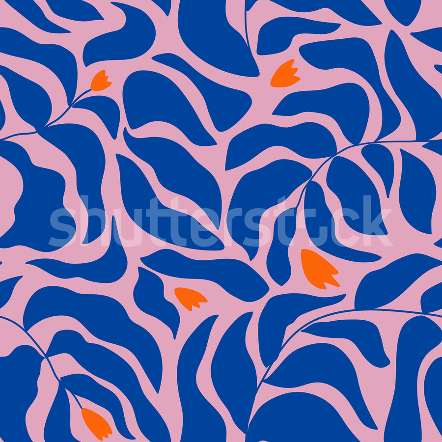 Twilight Garden, Pink Mural Wallpaper