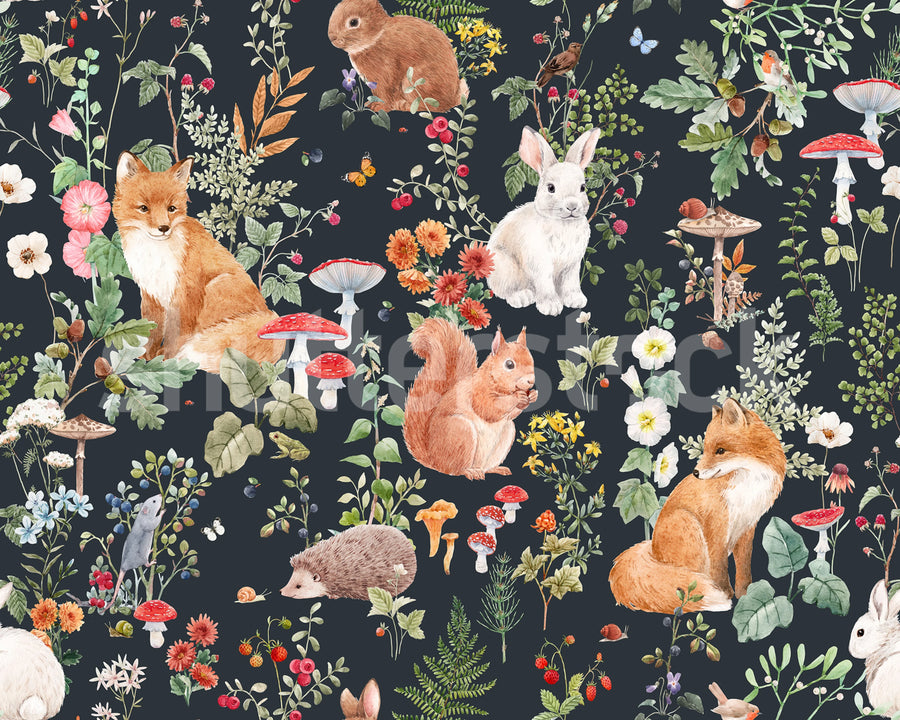Fabled Forest, Noir Mural Wallpaper