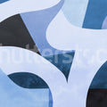 Abstract Curves, Blue Mural Wallpaper - pure wallpaper artwork