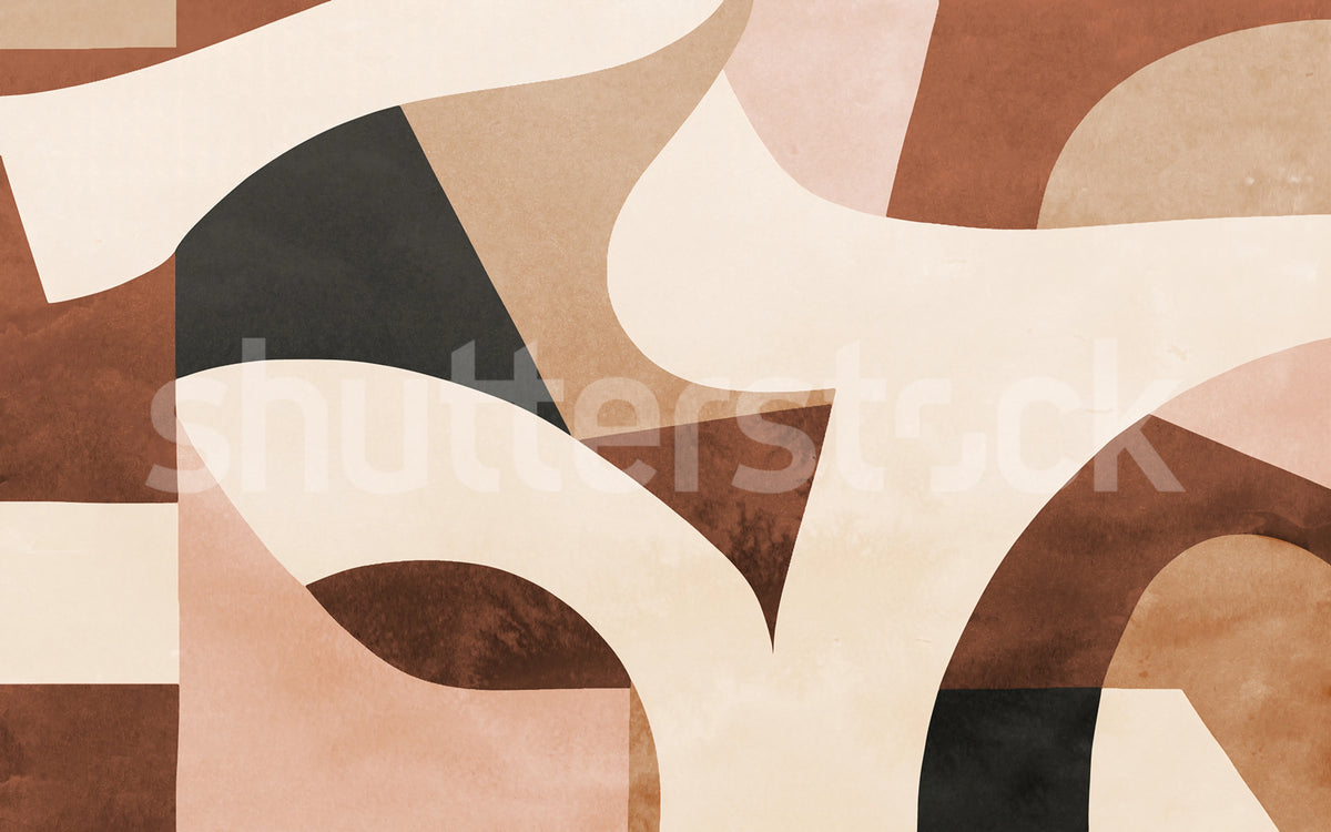 Abstract Curves, Brown Mural Wallpaper - pure wallpaper artwork
