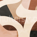 Abstract Curves, Brown Mural Wallpaper - pure wallpaper artwork