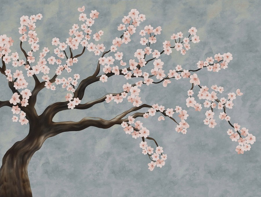 Calm Blossom, Pink Mural Wallpaper