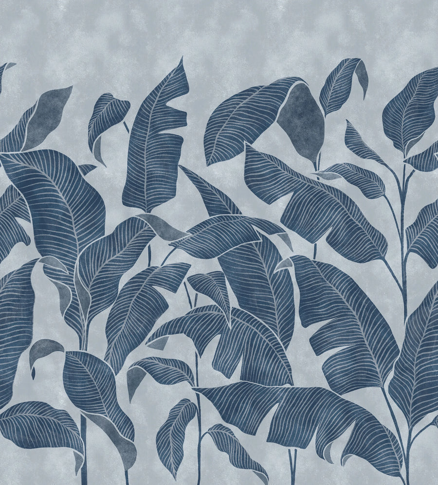 Tropical Breeze, Blue Mural Wallpaper