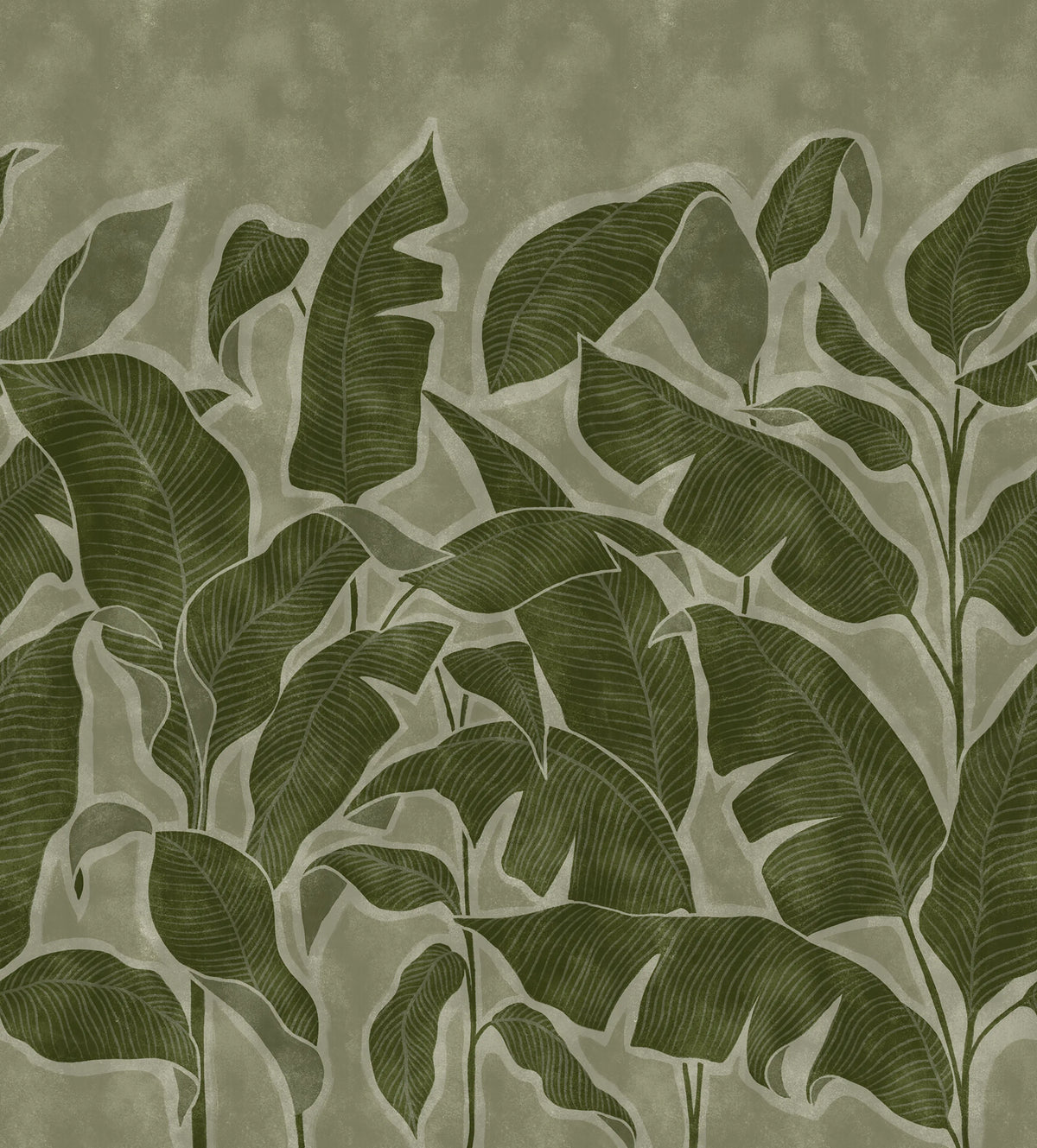 Tropical Breeze, Green Mural Wallpaper - pure wallpaper artwork