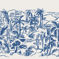 Palm Oasis, Blue Mural Wallpaper - pure wallpaper artwork