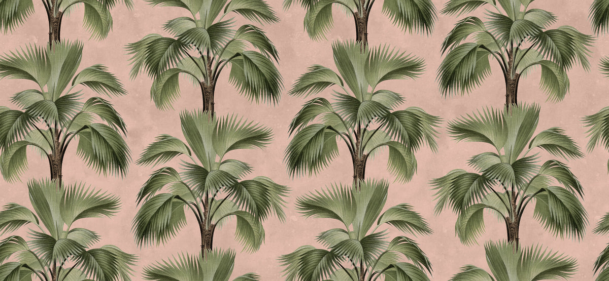 Tropical Rhythm, Pink Mural Wallpaper - pure wallpaper artwork