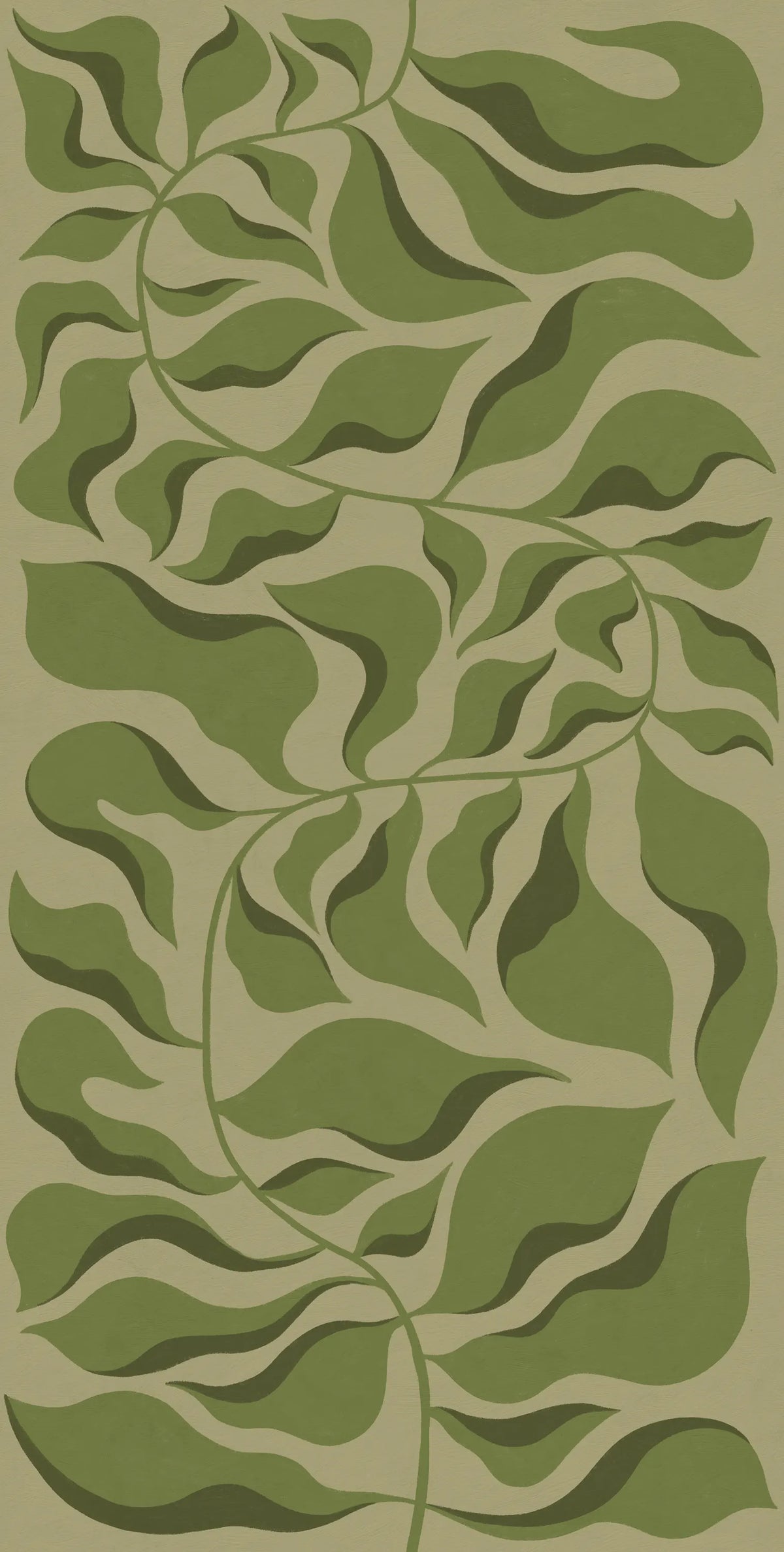 Bold Botanica, Light Green Mural Wallpaper - pure wallpaper artwork