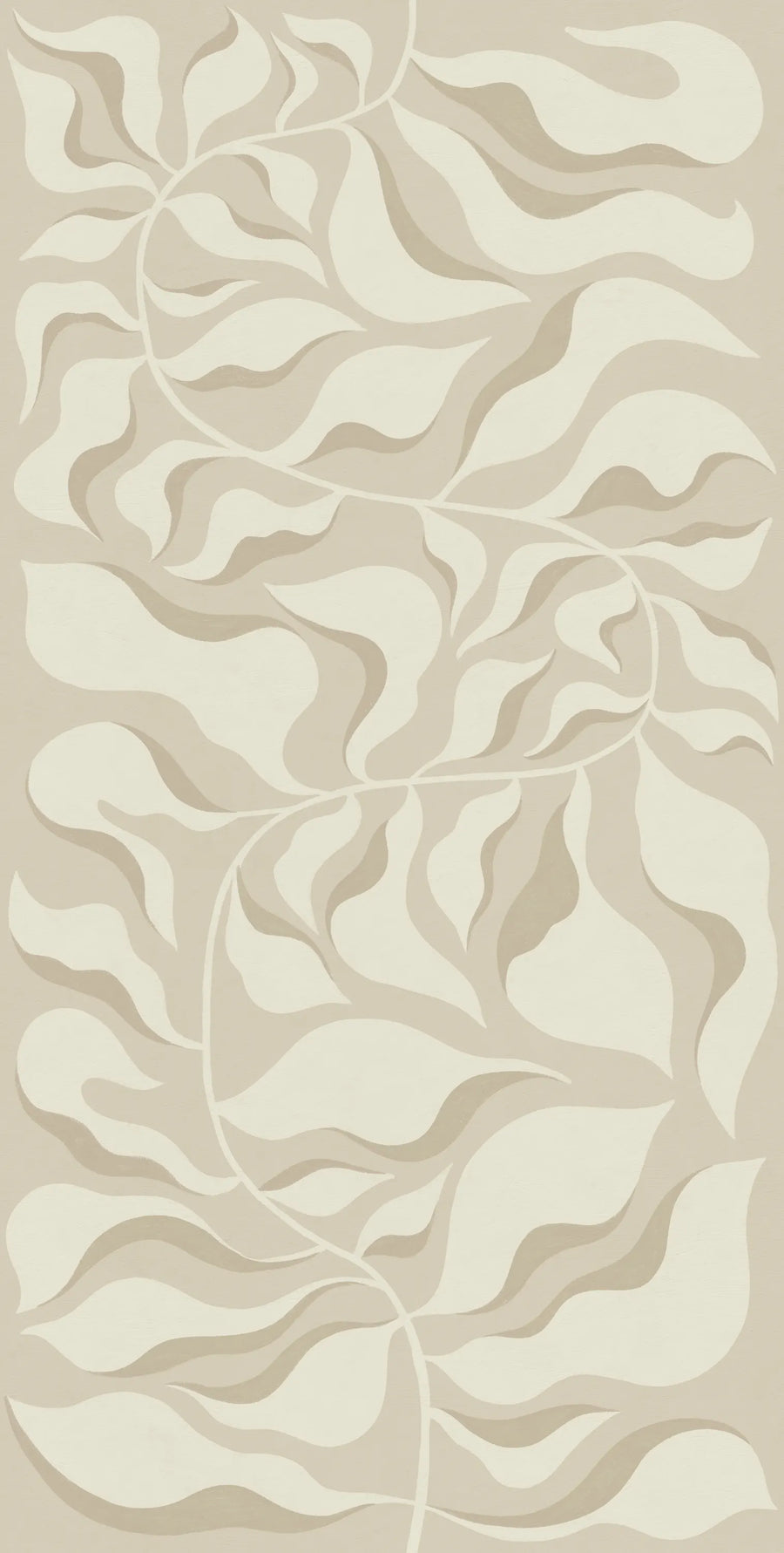 Bold Botanica, Beige Mural Wallpaper