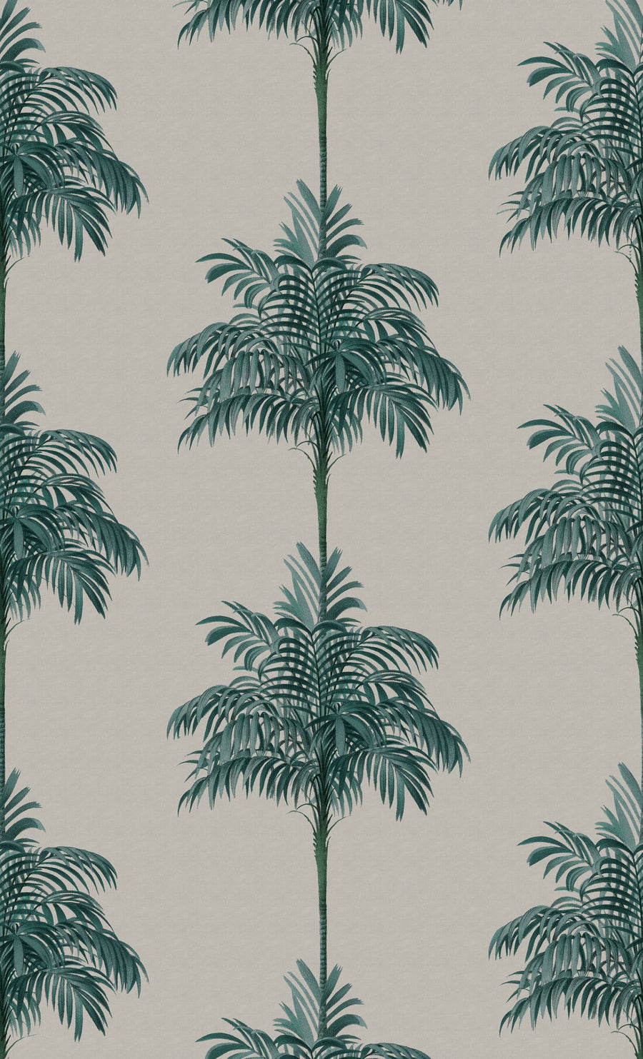 Palm Stripes, Blue Mural Wallpaper