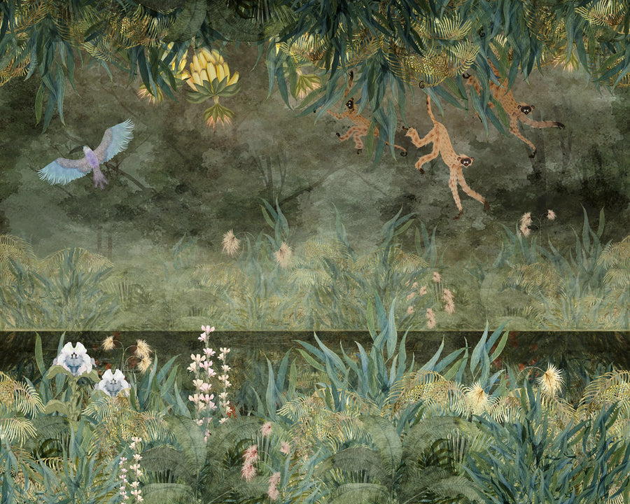 Echoes of the Wild, Night Mural Wallpaper
