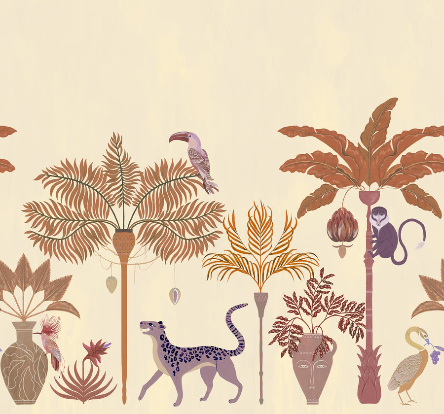 Savanna Chic, Beige Mural Wallpaper
