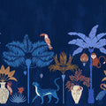 Savanna Chic, Dark Blue Mural Wallpaper - pure wallpaper artwork