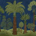 Botanical Bliss, Dark Blue Mural Wallpaper - pure wallpaper artwork