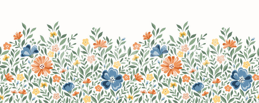 Whimsy Meadow, Summer Mural Wallpaper