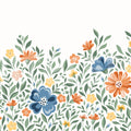 Whimsy Meadow, Summer Mural Wallpaper - pure wallpaper artwork