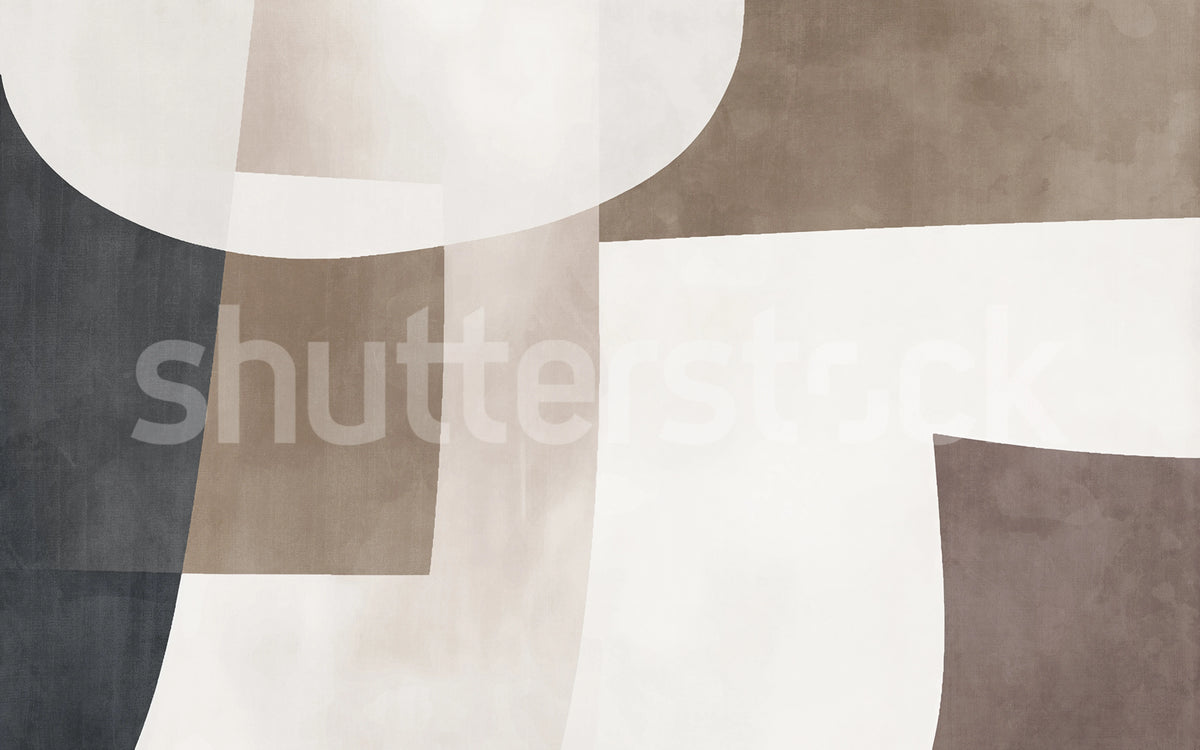Soft Contours, Greige Mural Wallpaper - pure wallpaper artwork