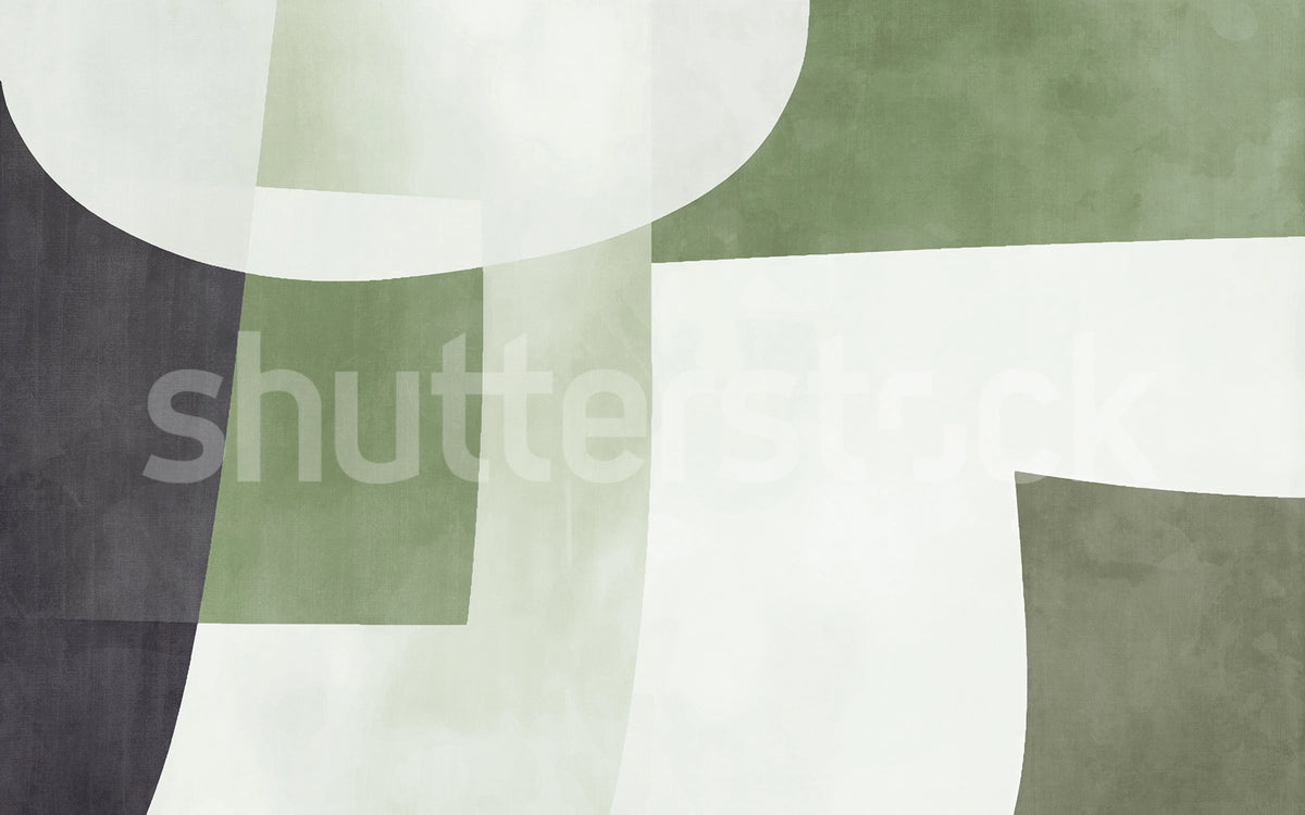 Soft Contours, Green Mural Wallpaper - pure wallpaper artwork