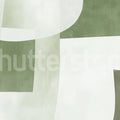 Soft Contours, Green Mural Wallpaper - pure wallpaper artwork
