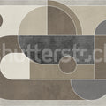 Abstract Geomtery, Greige Mural Wallpaper - pure wallpaper artwork