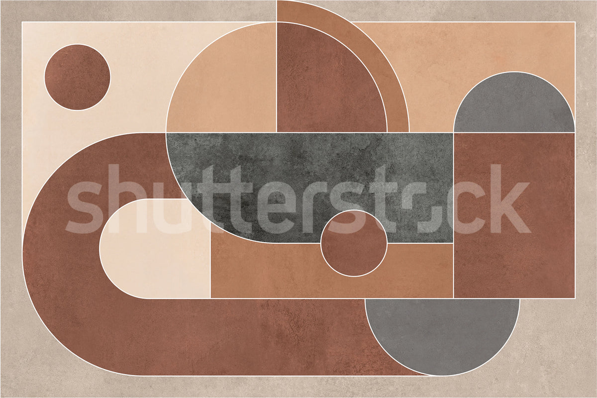 Abstract Geometry, Brown Mural Wallpaper - pure wallpaper artwork
